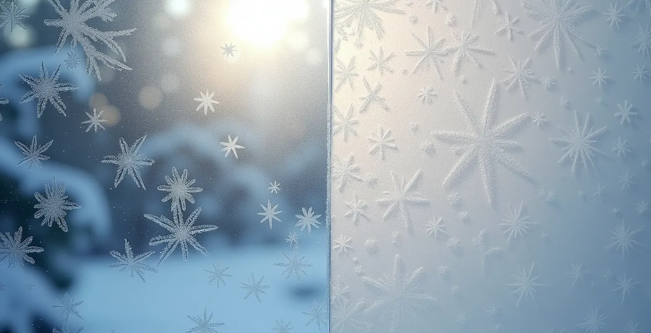 Vue comparative d'une fenêtre et d'un mur montrant les différences de pertes thermiques