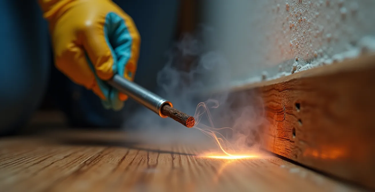 Fabrication d'un détecteur de fumée artisanal avec un tube métallique et de l'encens pour localiser les fuites fines